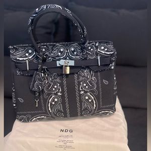 NDG PARIS Black Paisley Bag• Limited Release